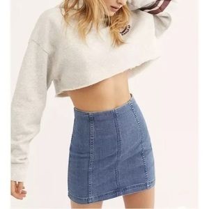 Free People Femme Skirt Indigo Blue